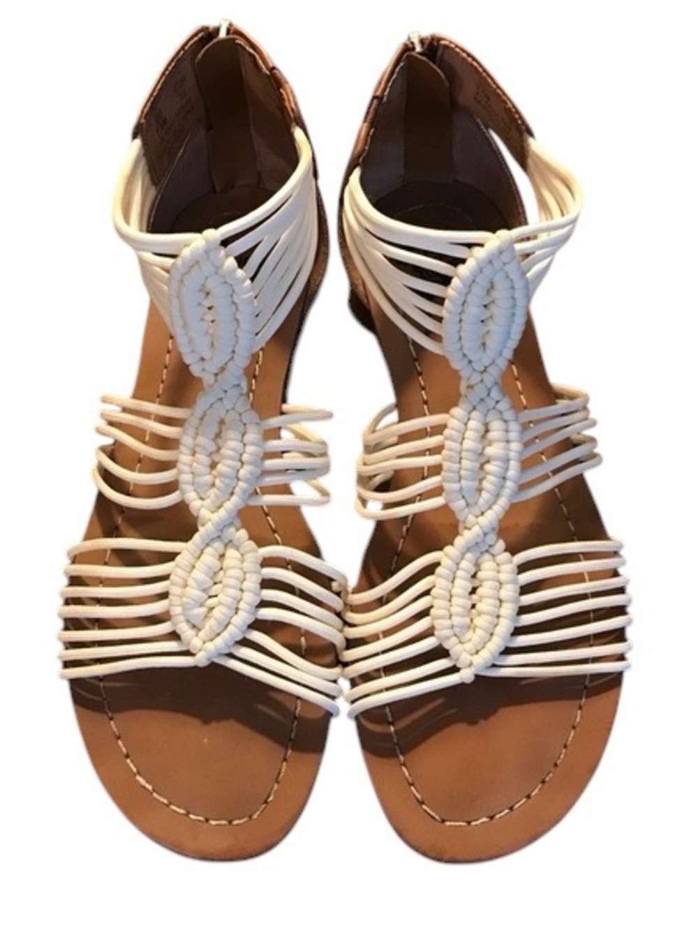 Circus by Sam Edelman Becca Macrame Gladiator Sandals Cream Size 6
